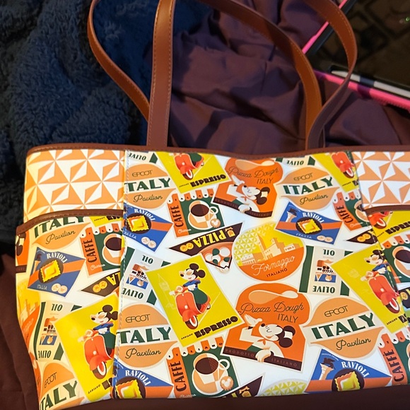 Disney Handbags - Disney Vibrant Pattern Tote Bag